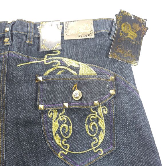 Old Skool Original Casual Button Zip Denim Medium Wash Jeans Womens Size 16 Blue - Picture 4 of 8